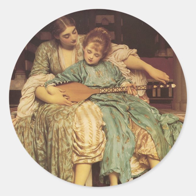 Die Musikstunde Runder Aufkleber (Vorderseite)