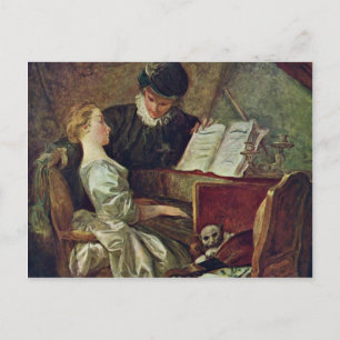 Die Musikstunde, Von Fragonard, Jean-Honoré (Beste Postkarte
