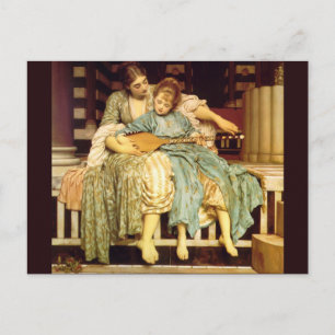 Die Musikstunde von Frederic Leighton Postkarte
