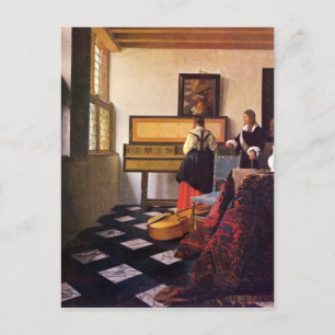 Die Musikstunde von Johannes Vermeer Postkarte