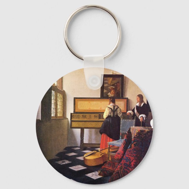 Die Musikstunde von Johannes Vermeer Schlüsselanhänger (Vorderseite)