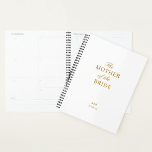 Die Mutter des Bride Gold White Planners Planer