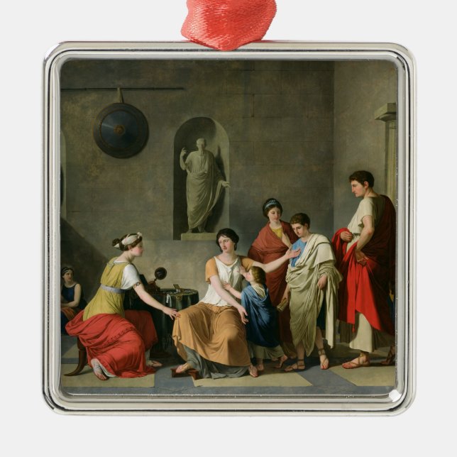 Die Mutter des Gracchi, c.1780 Ornament Aus Metall (Vorne)