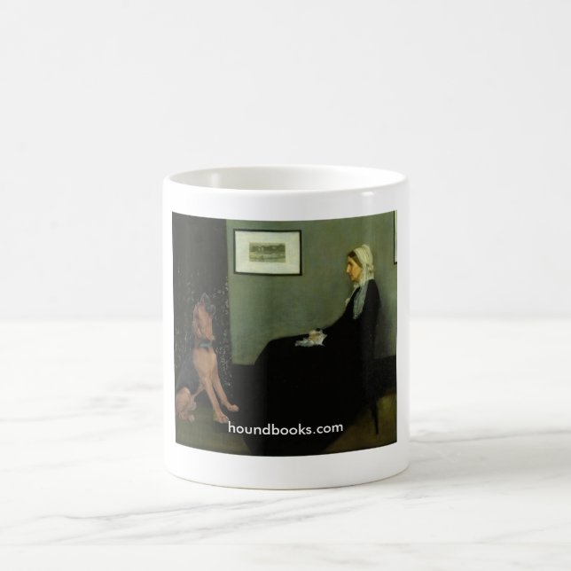 Die Mutter des Pfeifers mit Wimsey der Bluthund Kaffeetasse (Mittel)
