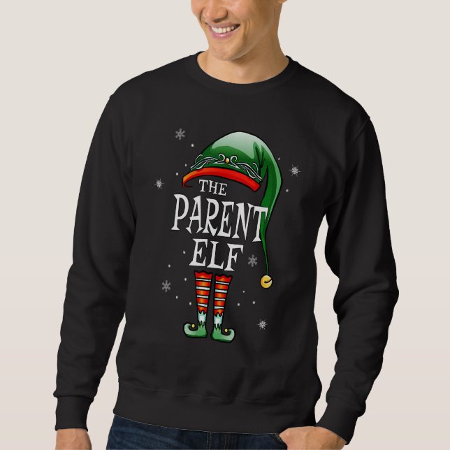 Die Mutter Elf Weihnachten passt zur Familie Sweatshirt (Vorderseite)