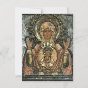 Die Mutter Gottes des orthodoxen Zeichens Postkarte