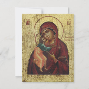 Die Mutter Gottes Feodorovskaja orthodoxes Icon Postkarte