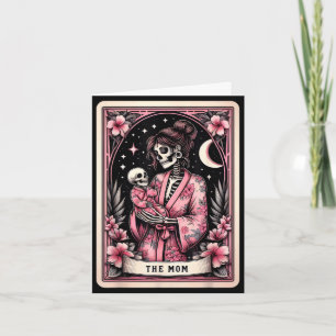 Die Mutter Tarotkarte Skelett Mama Kaffee glücklic Karte