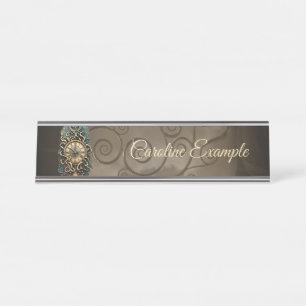 Die mysteriöse Steampunkbewegung. Schreibtischnamensplakette