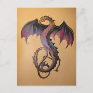 Die mystische Bestie der Nachtpostkarte Postkarte