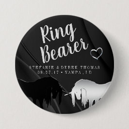 Die mystische Einhornhochzeit (Ringträger) Button