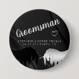 Die mystische Einhornhochzeit (Trauzeuge) Button