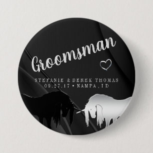 Die mystische Einhornhochzeit (Trauzeuge) Button