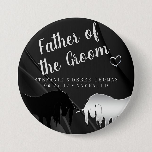 Die mystische Einhornhochzeit (Vater des Bräutigam Button (Vorderseite)