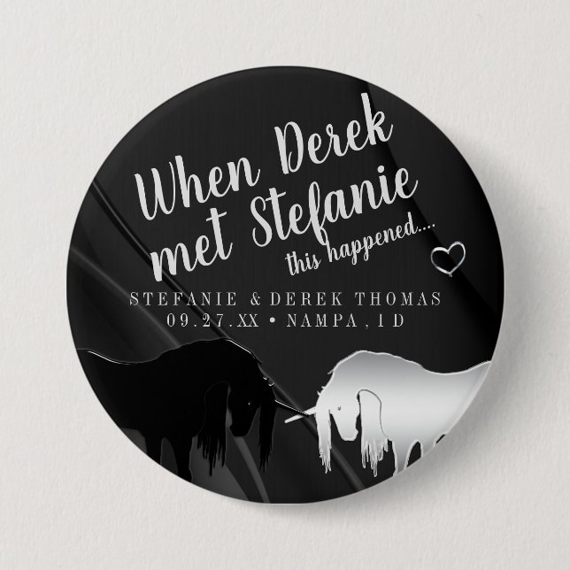 Die mystische Einhornhochzeit (wenn sich Ehemann t Button (Vorderseite)