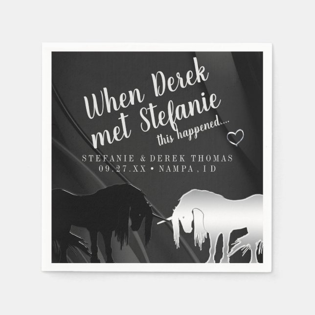 Die mystische Einhornhochzeit (wenn sich Ehemann t Serviette (Vorderseite)