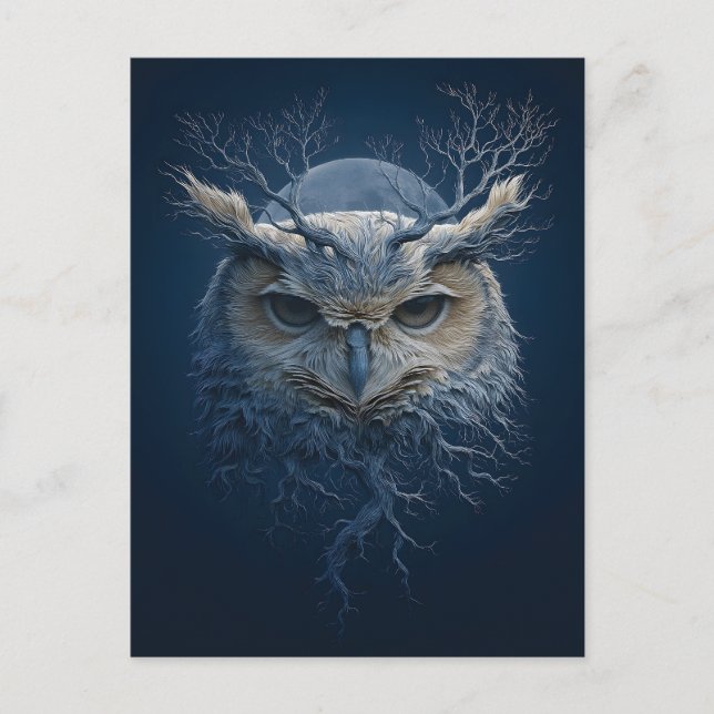 Die Mystische Eule des Urwalds Postkarte (Vorderseite)