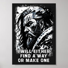Die Mythologie des Kriegers und der Norse Mächtige Poster