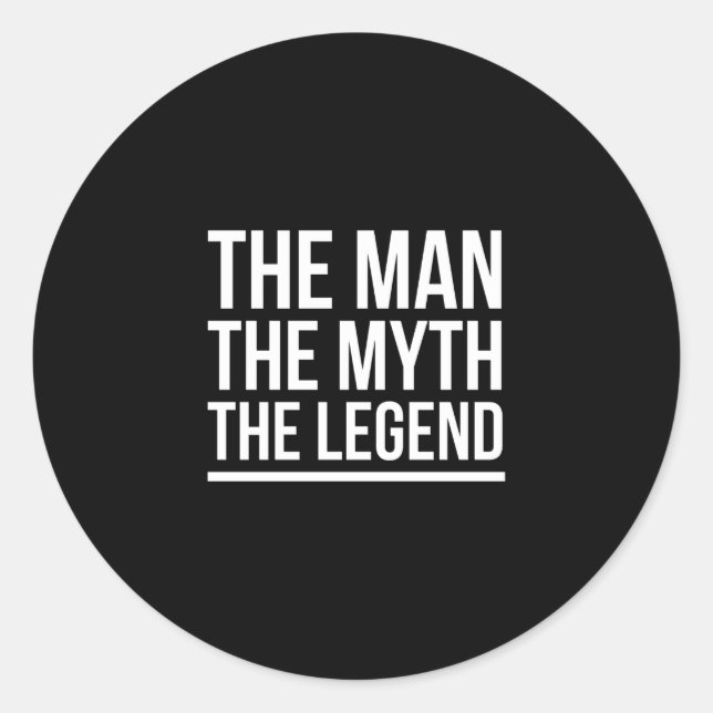 Die Mythos-Legende lustige Sprüche weiß Runder Aufkleber (Vorderseite)