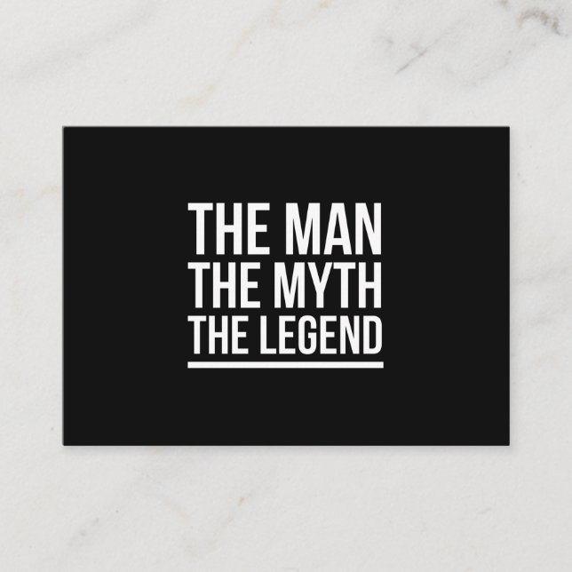 Die Mythos-Legende lustige Sprüche weiß Visitenkarte (Vorderseite)