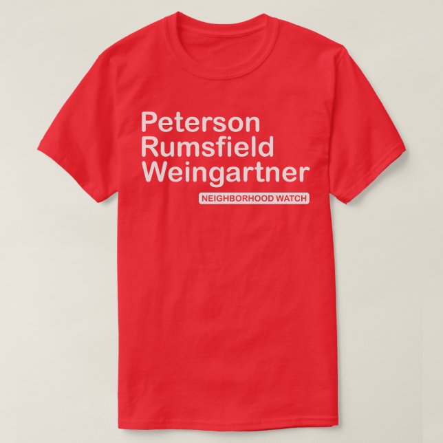 Die Nachbarschaft Burbs beobachten T-Shirt (Design vorne)