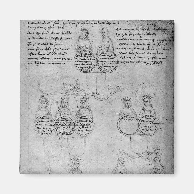 Die Nachkommen von Grafen Anne, c.1483 Magnet (Vorne)