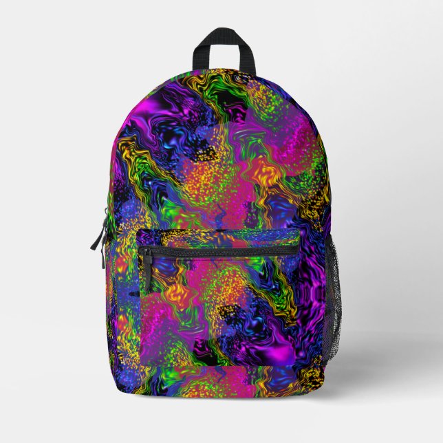 Die Nacht Abstrakt Bedruckter Rucksack (Vorderseite)