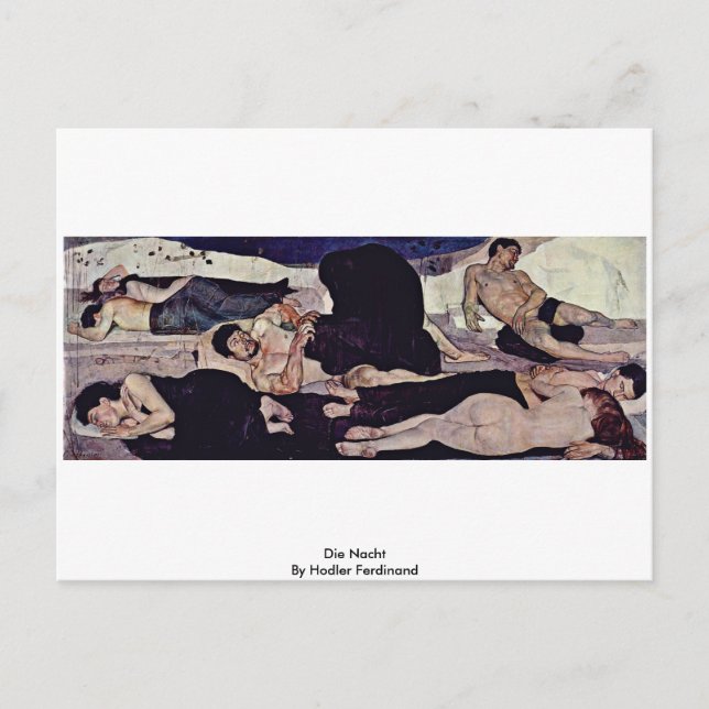 Die Nacht by Hodler Ferdinand Postkarte (Vorderseite)