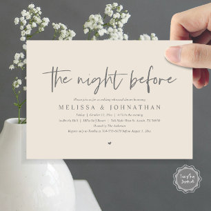 Die Nacht davor, Hochzeit Probe Dinner Einladung