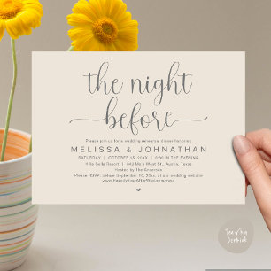 Die Nacht davor, Hochzeit Probe Dinner Einladung