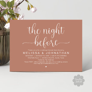 Die Nacht davor, Hochzeit Probe Dinner Einladung