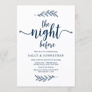 Die Nacht davor, Navy Blue Probe Dinner Einladung