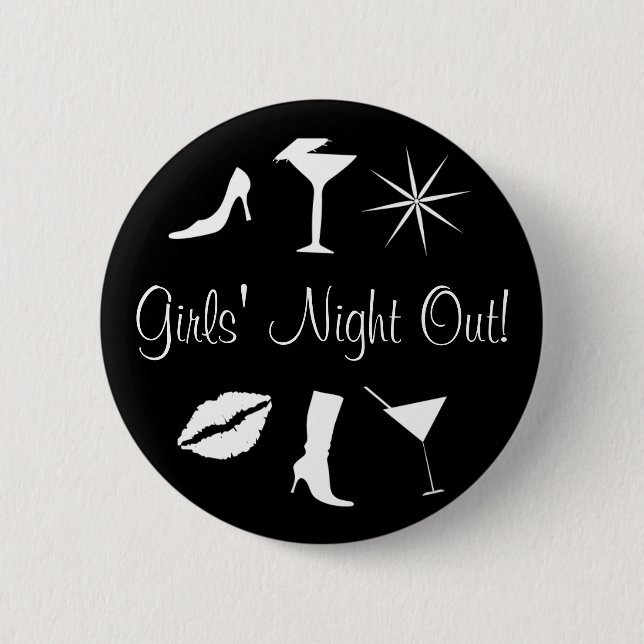 Die Nacht der Mädchen heraus! Button (Vorderseite)