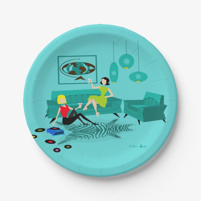 Die Nacht der Retro Mädchen im PapierTeller (Vorderseite)