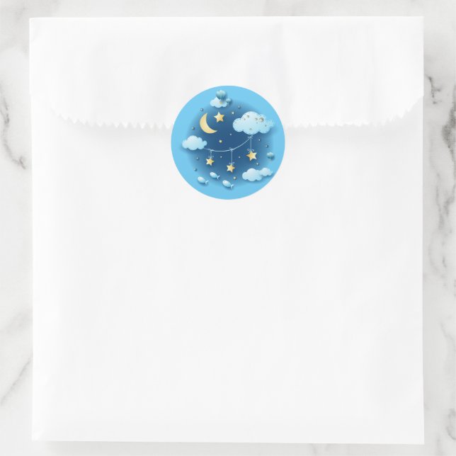 Die Nacht der Träume Runder Aufkleber (Tasche)