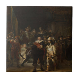 Die Nacht des Rembrandt-Barock-Meisterwerk Fliese