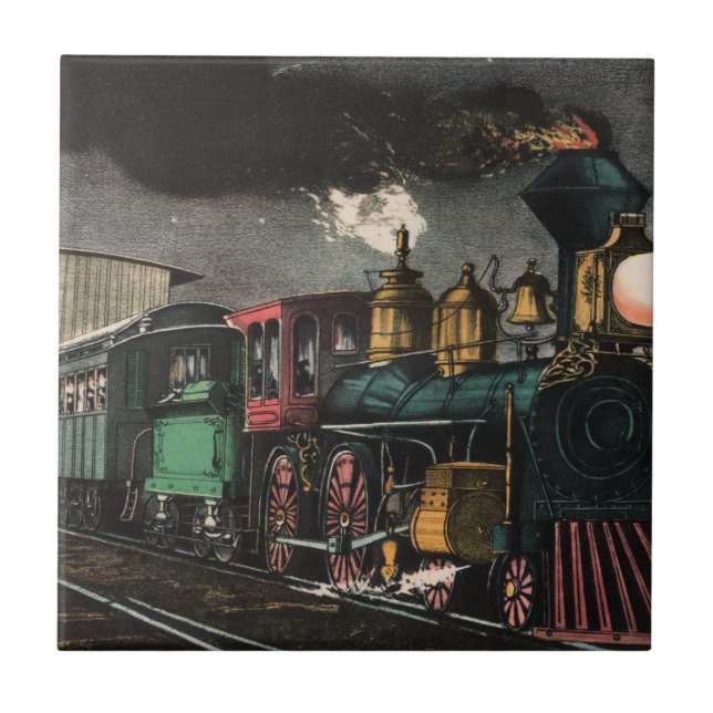 Die Nacht-Express-Fliese Fliese (Vorderseite)