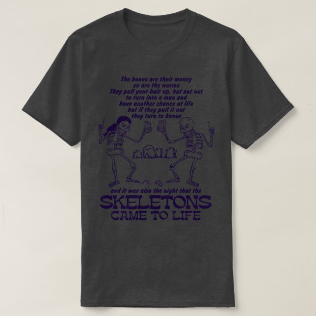 Die Nacht, in der die Skelette lebten T-Shirt (Design vorne)