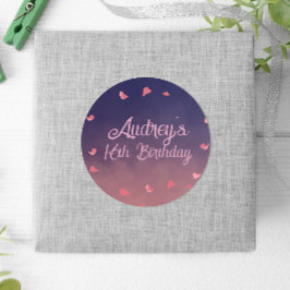 Die Nacht in Paris zum Geburtstag Runder Aufkleber