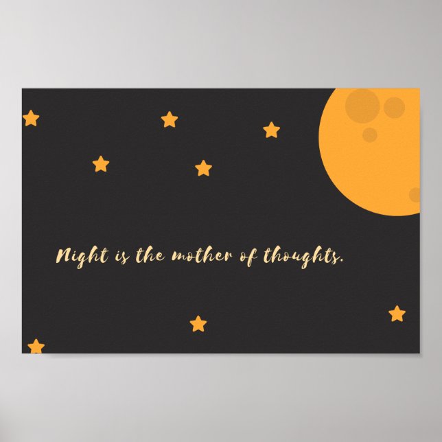 Die Nacht ist die Mutter der Gedanken Poster (Vorne)