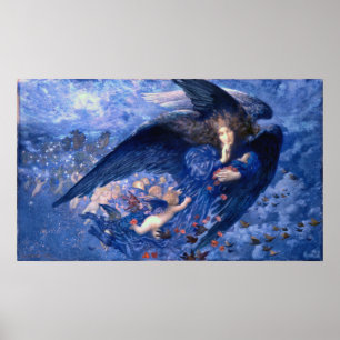 Die Nacht mit ihrem Zug der Sterne Kunst Poster