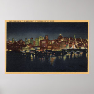 Die Nacht Skyline von "The Queen City of the Poster