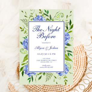 Die Nacht vor Blue Hydrangea Einladung
