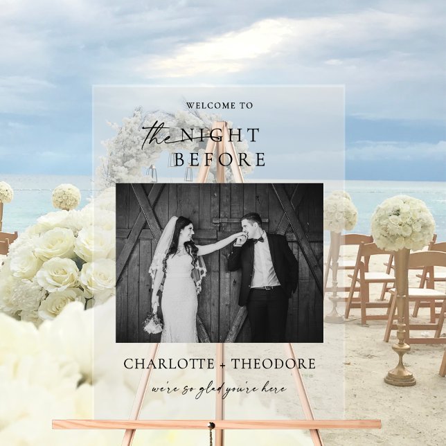 Die Nacht vor dem Abendessen Begrüßung mit Foto Ho Acrylschild (Von Creator hochgeladen)