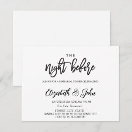 Die Nacht vor dem einfachen Probe Einladung