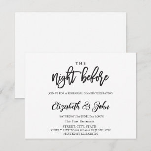 Die Nacht vor dem einfachen Probe Einladung