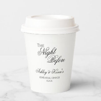 Die Nacht vor dem Probedinner Pappbecher
