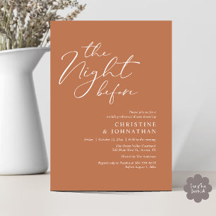 Die Nacht vor dem romantischen Hochzeitsessen Prob Einladung