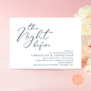 Die Nacht vor dem romantischen Hochzeitsessen Prob Einladung