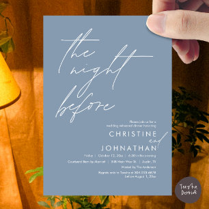 Die Nacht vor dem romantischen Hochzeitsessen Prob Einladung